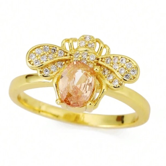 Cubic Zirconia Bee Ring - Picture 1 of 5